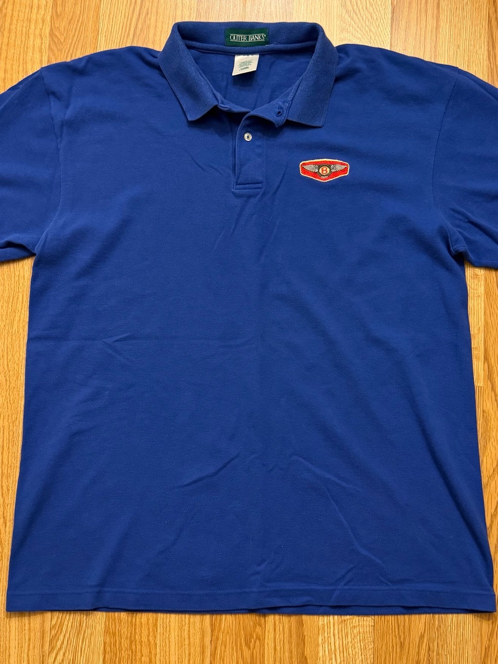 Bentley Men's Blue Polo with Embroidered Patch